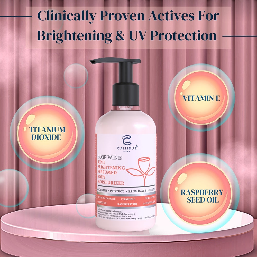 Callidus Care Rose Wine 4 in 1 Brightening Perfumed Body Moisturizer