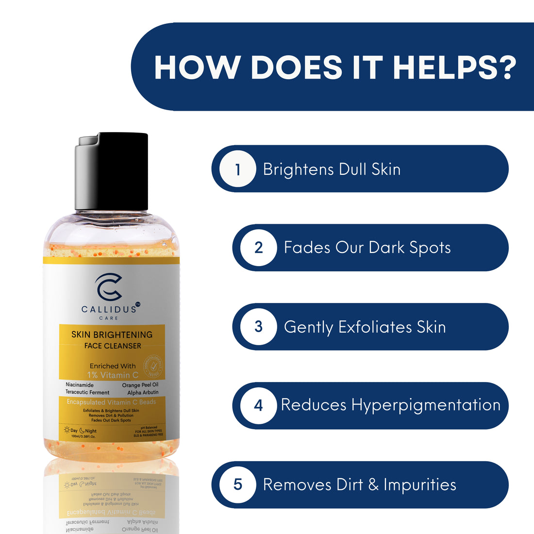 Vitamin C Skin Brightening Face Cleanser – Brightens & Exfoliates