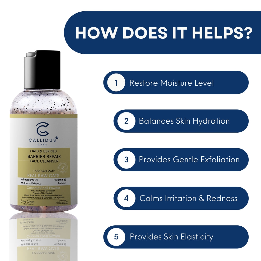 Barrier Repair Face Cleanser – With Oats & Berries for Sensitive Skin