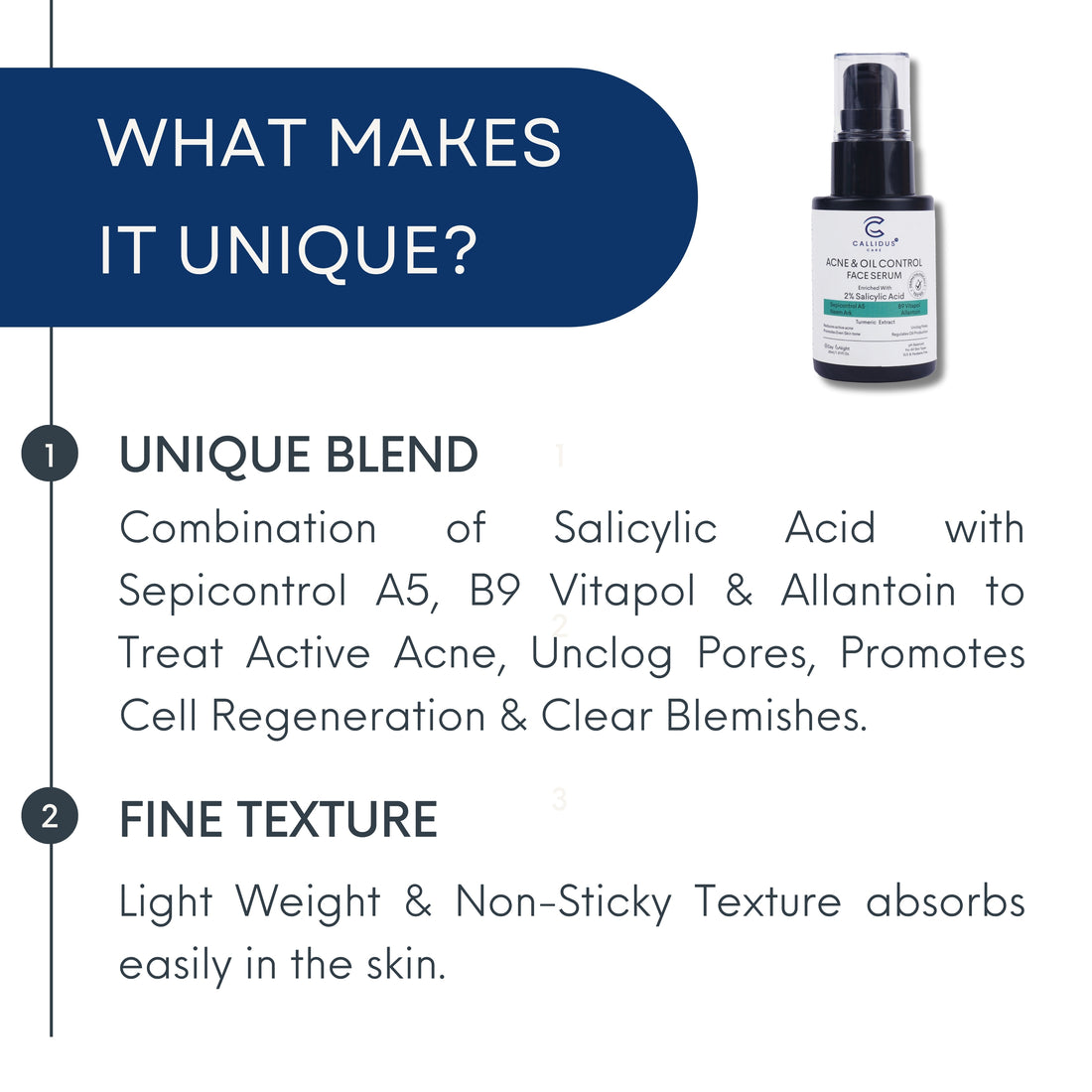 Anti-Acne Face Serum for Clear Skin, Oil Control & Pimple Reduction