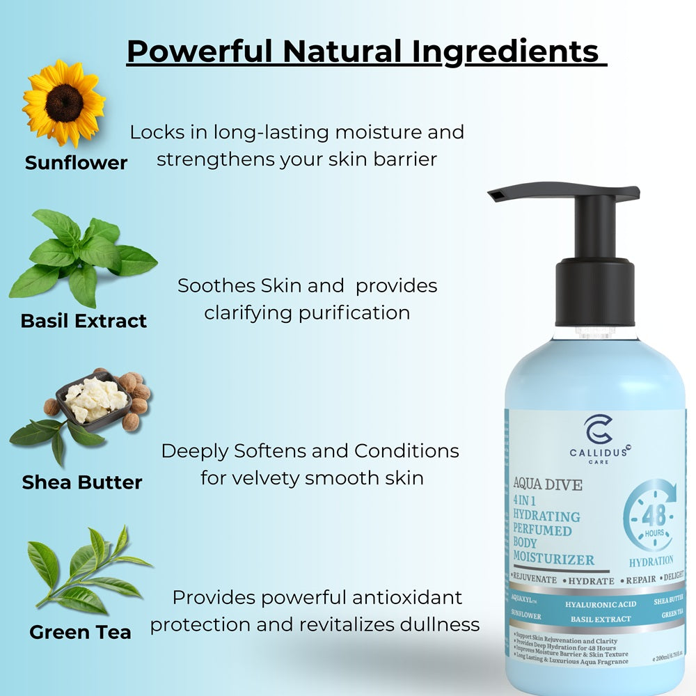 Callidus Care Aqua Dive 4 in 1 Hydrating Perfumed Body Moisturizer