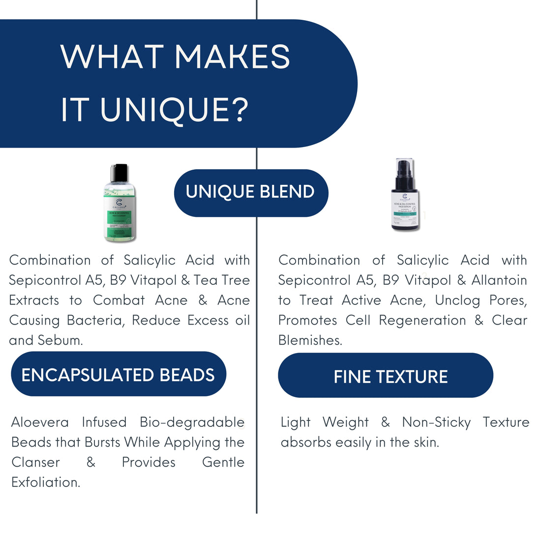 Anti-Acne Face Cleanser + Serum Combo – Callidus Care Routine