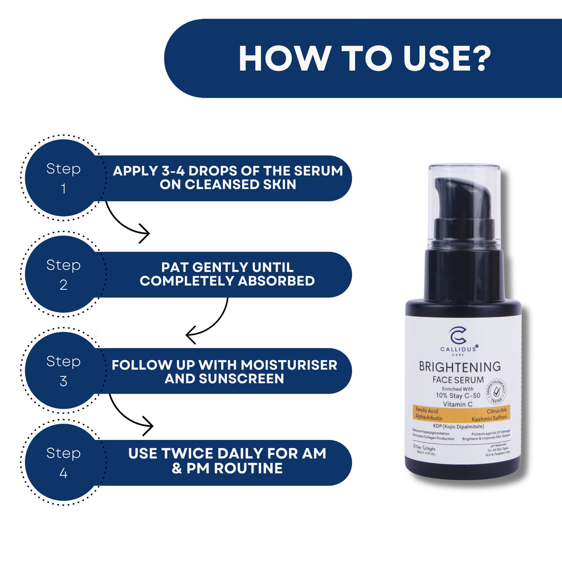 Vitamin C Face Serum for Glowing Skin, Dark Spots & Radiance