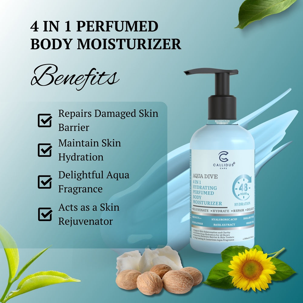 Callidus Care Aqua Dive 4 in 1 Hydrating Perfumed Body Moisturizer