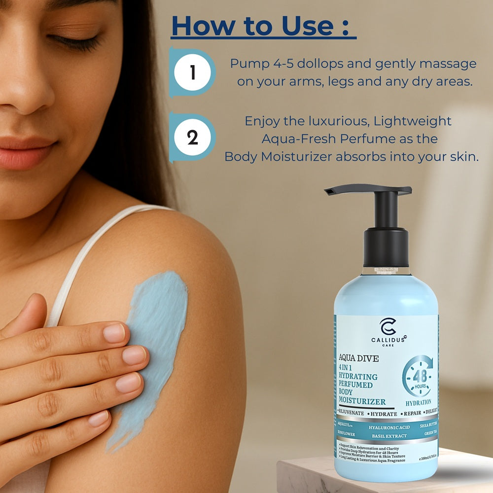 Callidus Care Aqua Dive 4 in 1 Hydrating Perfumed Body Moisturizer
