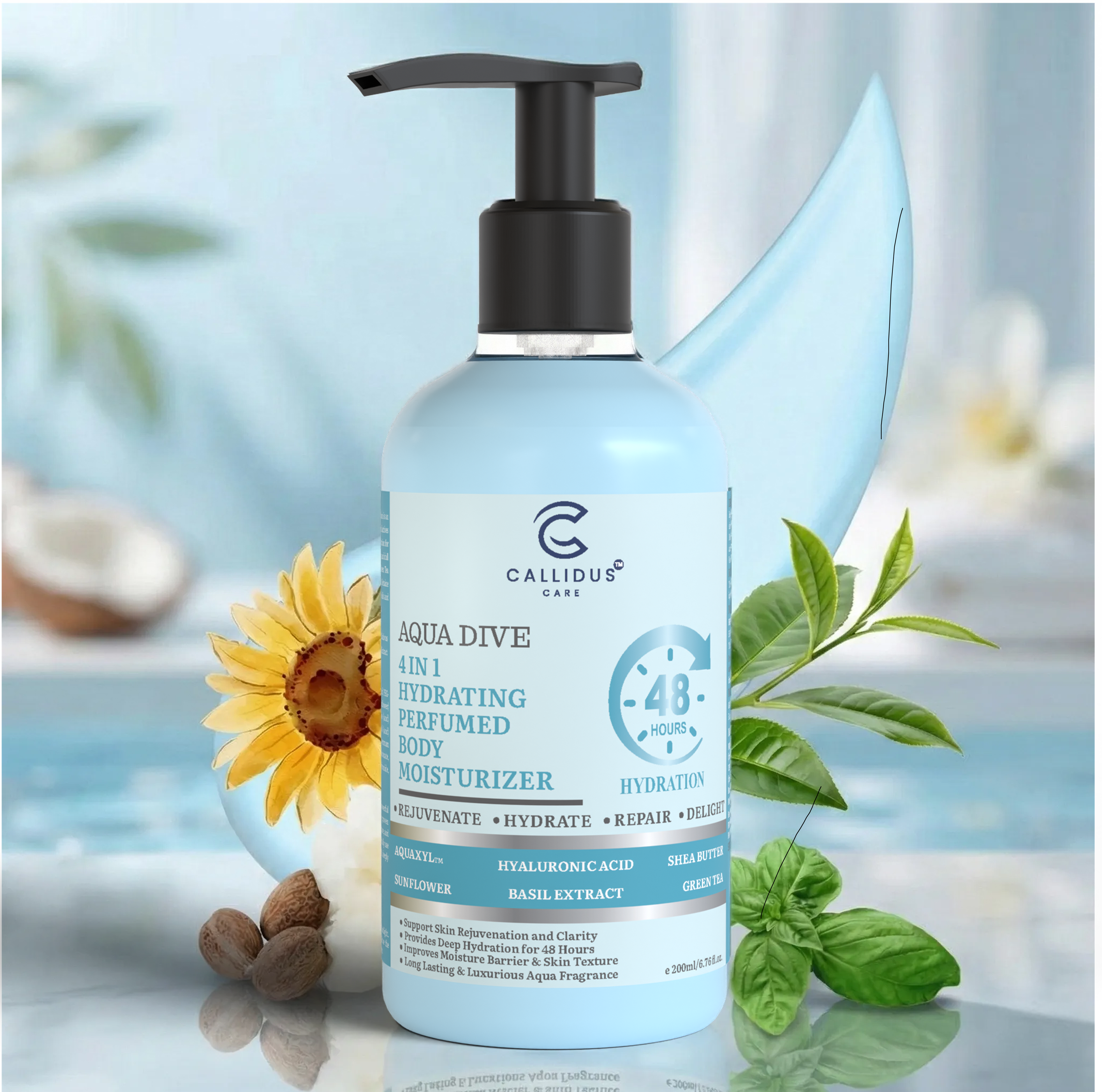 Callidus Care Aqua Dive 4 in 1 Hydrating Perfumed Body Moisturizer