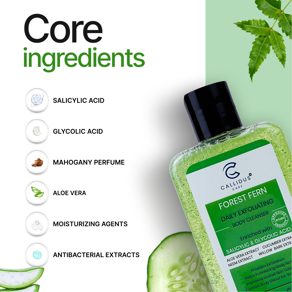 Callidus Care Forest Fern Daily Exfoliating Body Cleanser