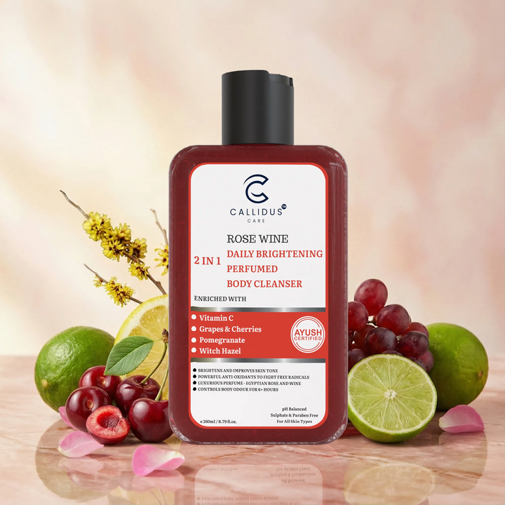 Callidus Care Rose Wine 2 in 1 Daily Brightening Perfumed Body Cleanser