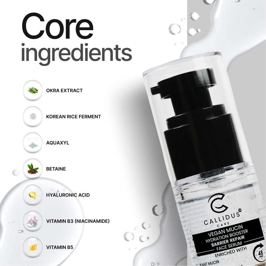 Callidus Care Vegan Mucin Hydration Booster Barrier Repair Face Serum