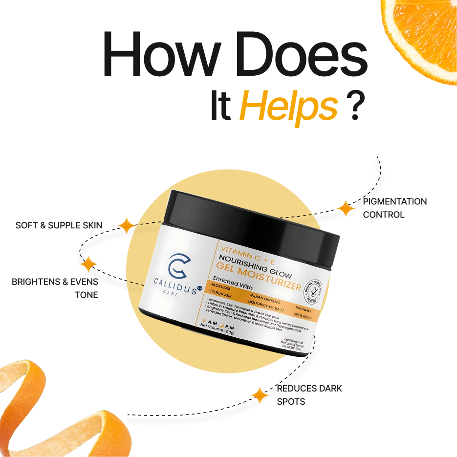 Callidus Care Vitamin C + E Nourishing Glow Gel Crème Moisturizer