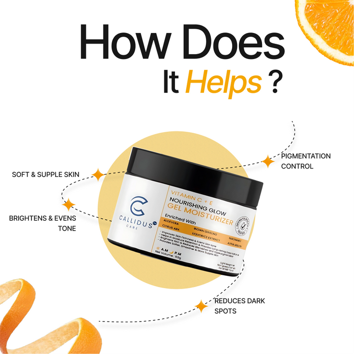 Callidus Care Vitamin C + E Nourishing Glow Gel Crème Moisturizer
